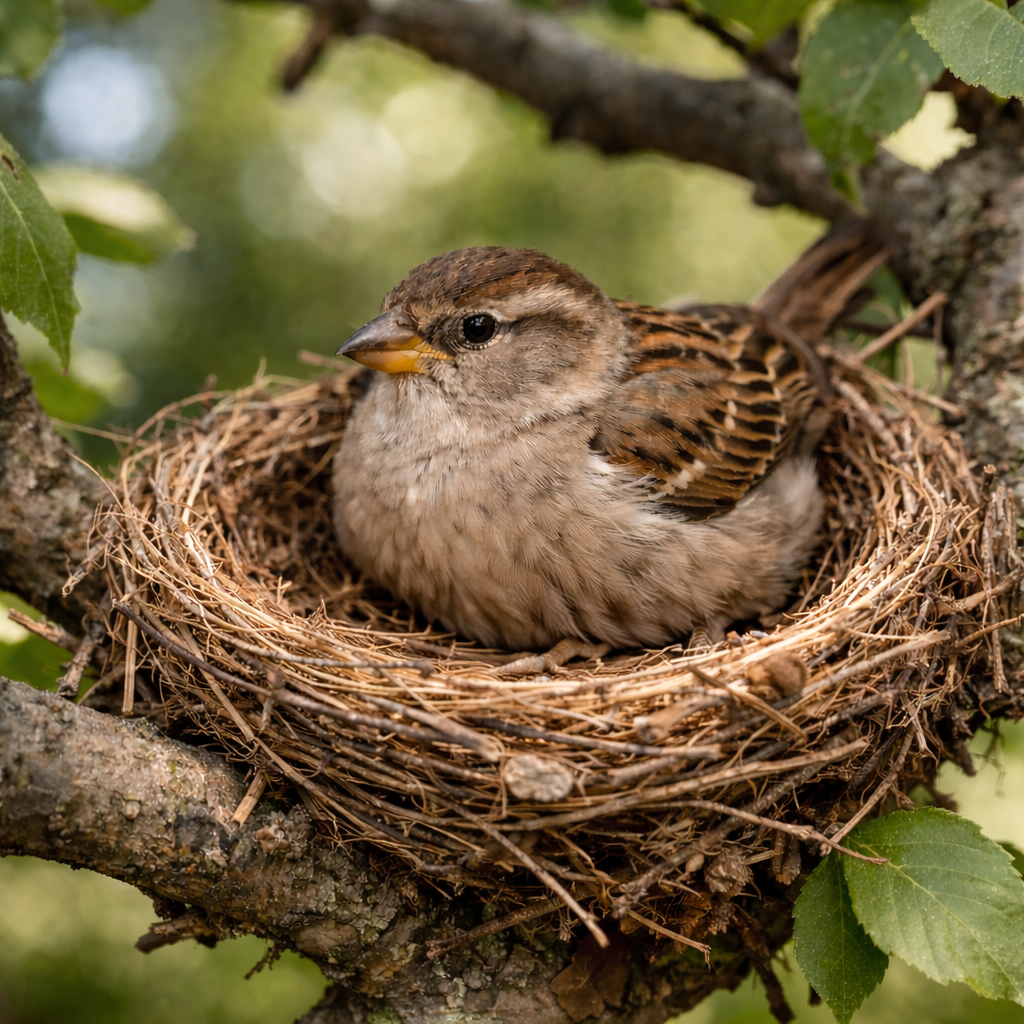 bird in nest